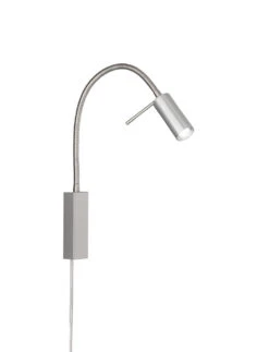 Fischer & Honsel 30412 Bettleuchte River 1x LED 4,5 W Inkl., Matt, Nickelfarben