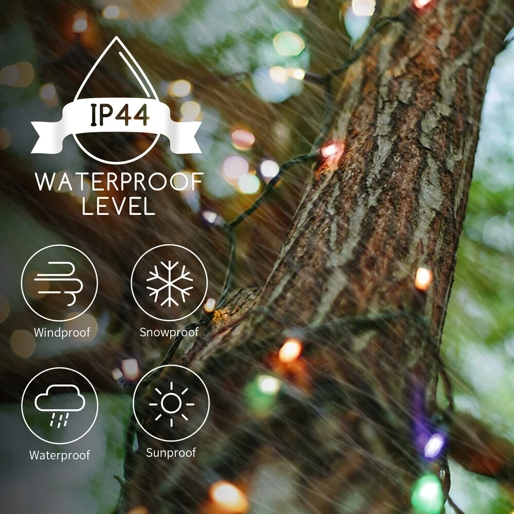12m LED Lichterkette Mit 100 LEDs Solarbetrieben – Bild 4