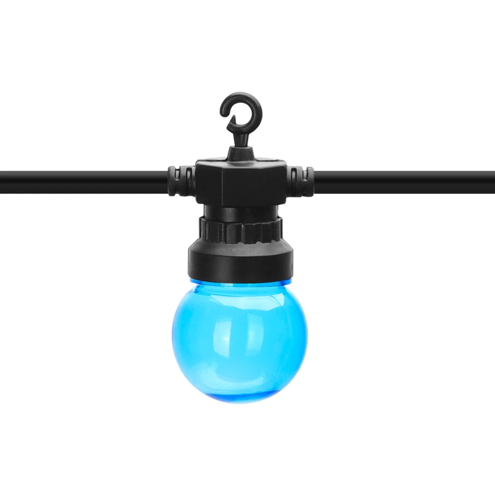 LED Deko-Party-Lichterkette 10 Lampen Bunt 8m 24V 6W Mit Steckernetzteil IP44 RGBY – Bild 3