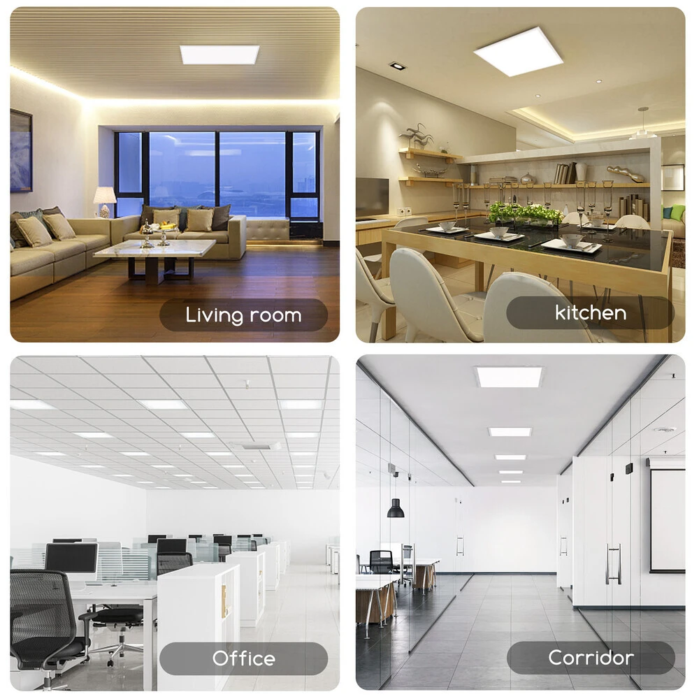 LED Panel 62x62cm Neutralweiß 40W 4000K 4600lm L620xB620xH8mm – Bild 4