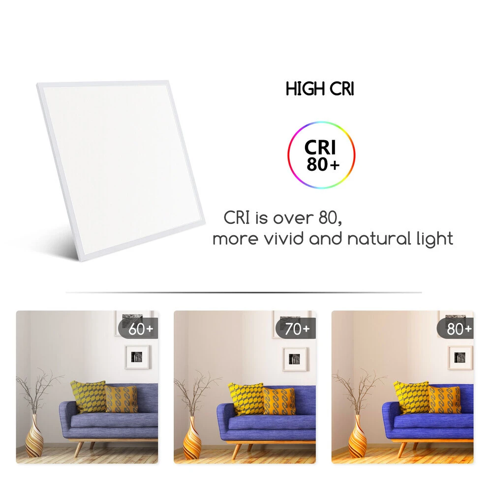 LED Panel 62x62cm Neutralweiß 40W 4000K 4600lm L620xB620xH8mm – Bild 5