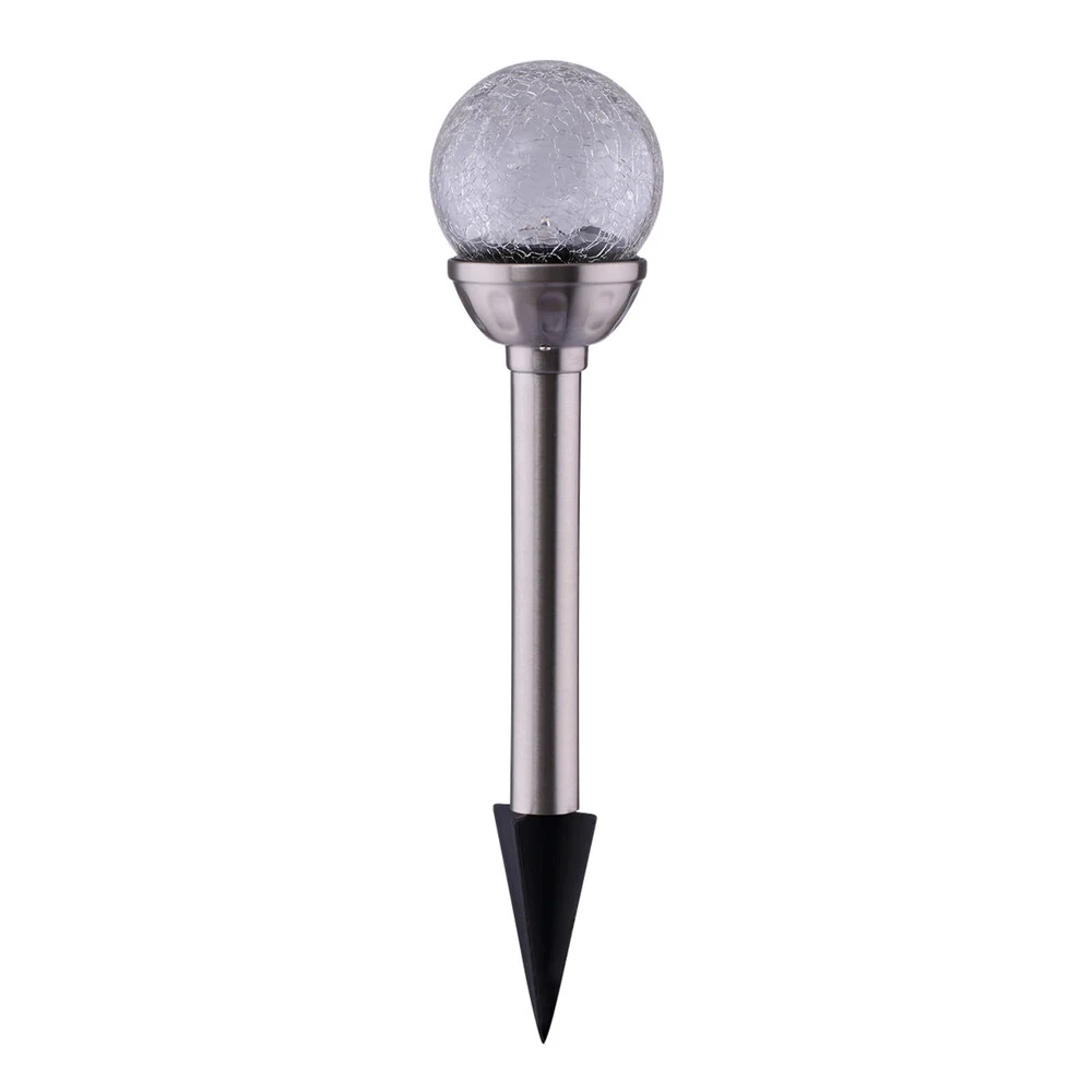 LED Solar-Gartenleuchte Wegeleuchte Erdspieß 0,08W RGB L80xB80xH358mm