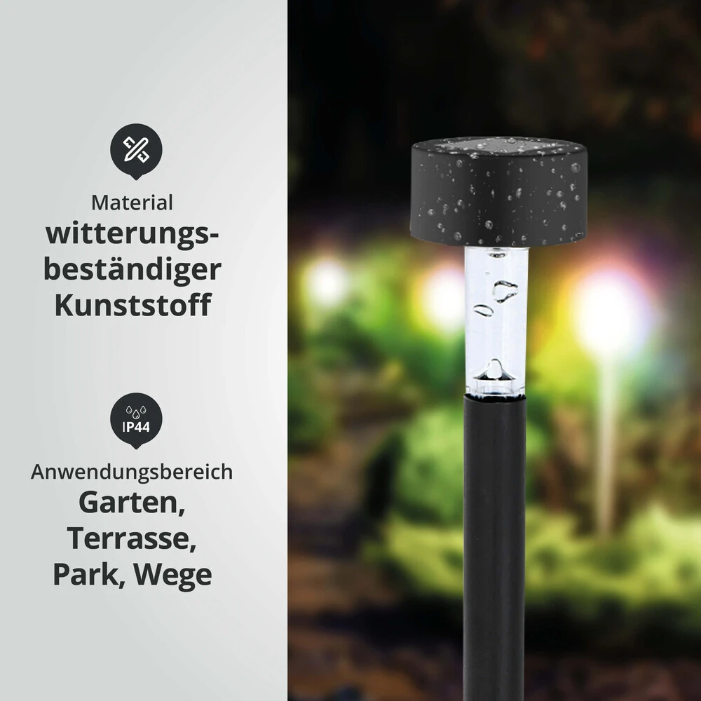 LED Solar-Gartenleuchte Wegeleuchte Erdspieß RGBY Mit Farbwechsel L56xB56xH350mm – Bild 3