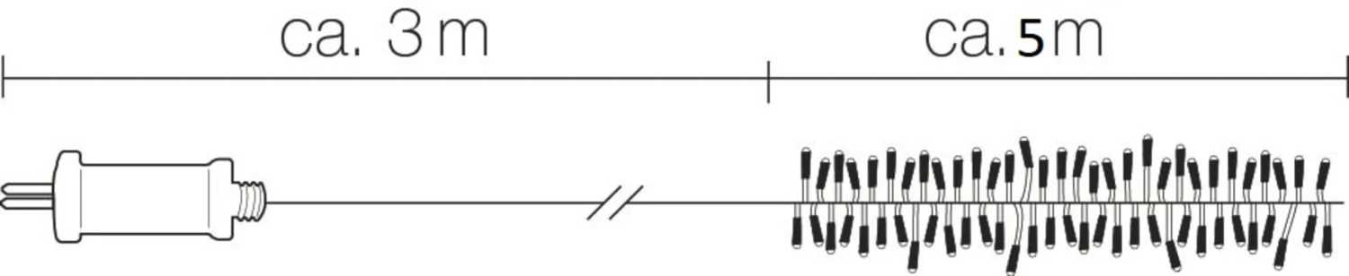 5m LED Cluster Lichterkette Kerzen Bunt Mit 500 LEDs + 3m Anschlus – Bild 5