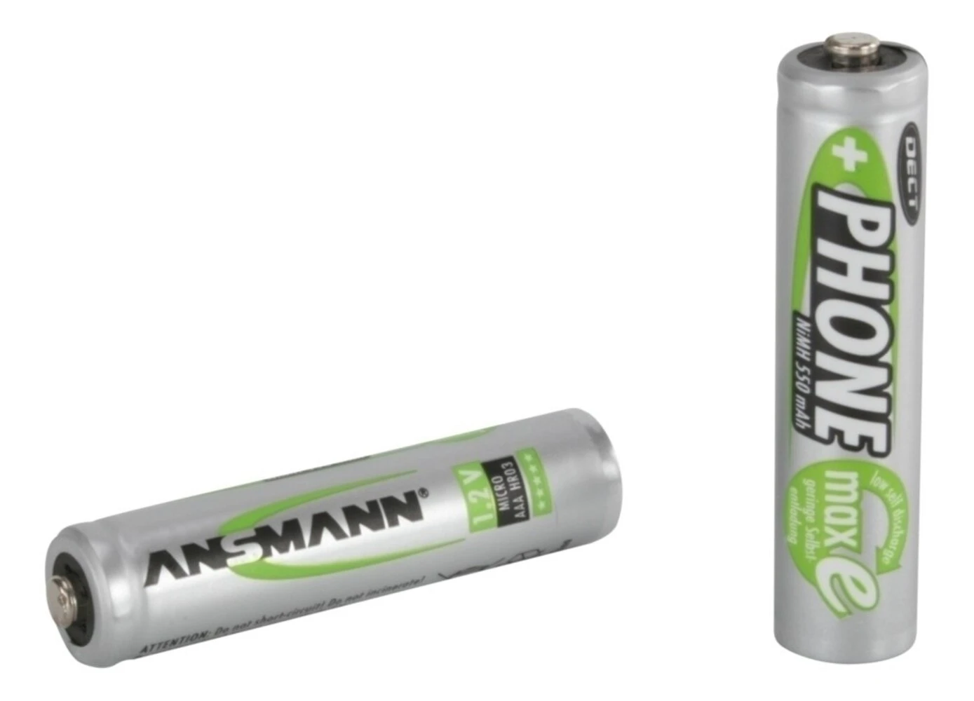 ANSMANN 2er NiMH Akku Batterie Für Schnurlostelefon Micro AAA 1,2V 550mAh MaxE – Bild 2