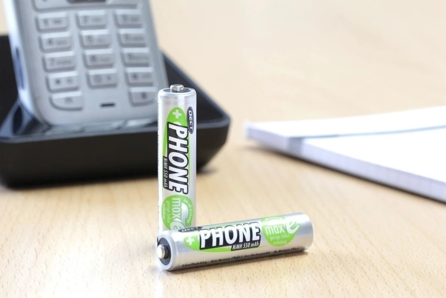 ANSMANN 2er NiMH Akku Batterie Für Schnurlostelefon Micro AAA 1,2V 550mAh MaxE – Bild 3