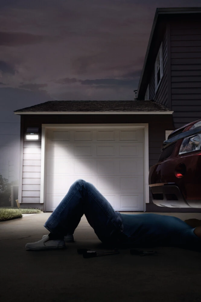 LEDVANCE ENDURA STYLE SOLAR DOUBLE Strahler Mit Sensor 2,90W / 3000K Warmweiß – Bild 3