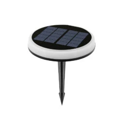 LED Solar-Gartenleuchte Bodenleuchte Teller 0,6W RGB 10lm Ø165xH31mm