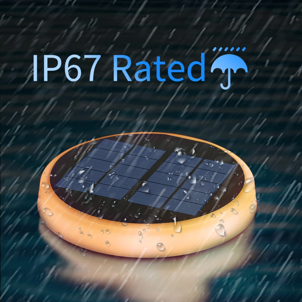 LED Solar-Gartenleuchte Bodenleuchte Teller 0,6W RGB 10lm Ø165xH31mm – Bild 2