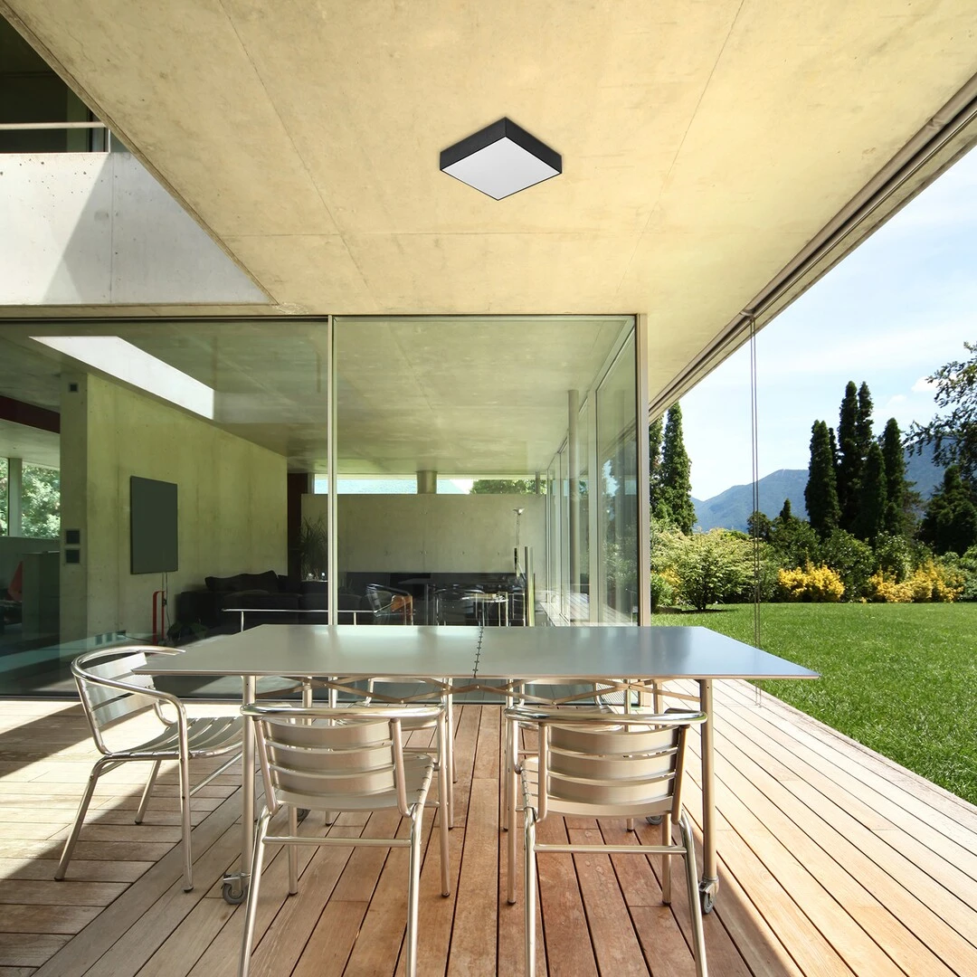 Außendeckenleuchte Tartu 7899, 1800lm, Aluminium, Schwarz-weiß – Bild 2