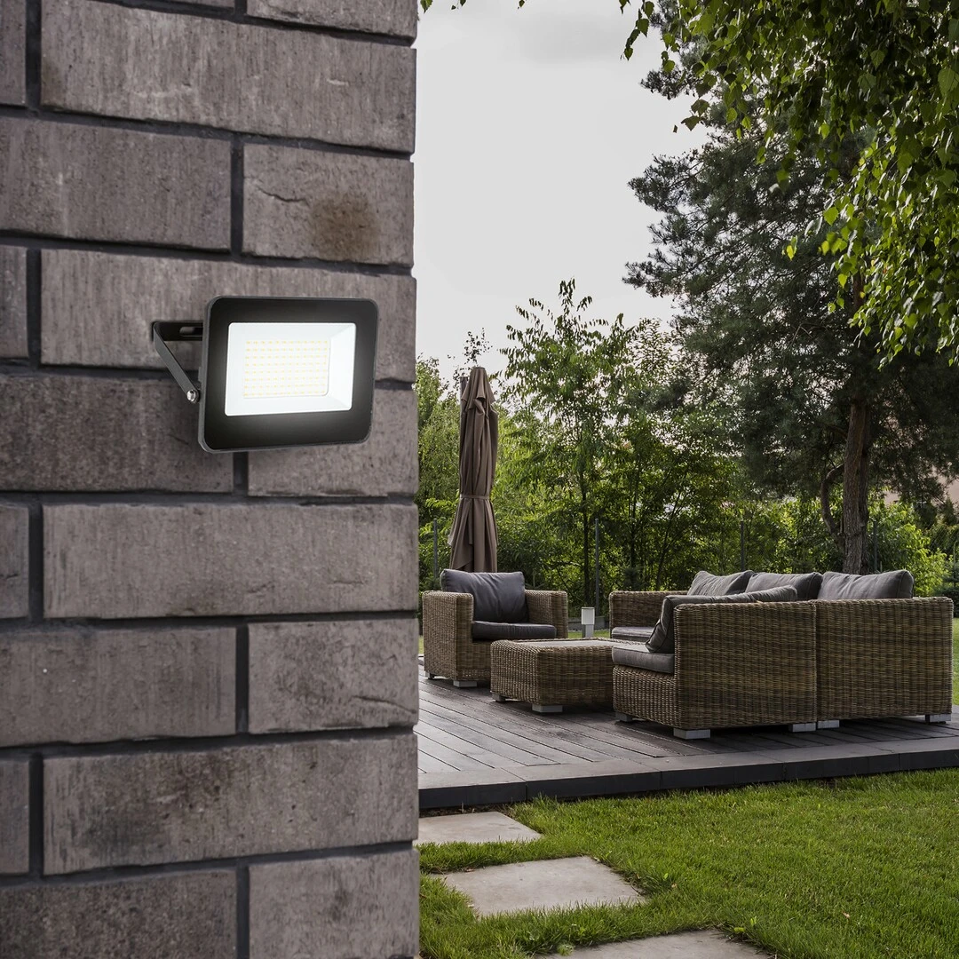 Außenstrahler Flood 7062, 10W, 4000K, 1100lm, Metall, Schwarz, Rund, Neutralweiß, IP65,, 10,3cm – Bild 4