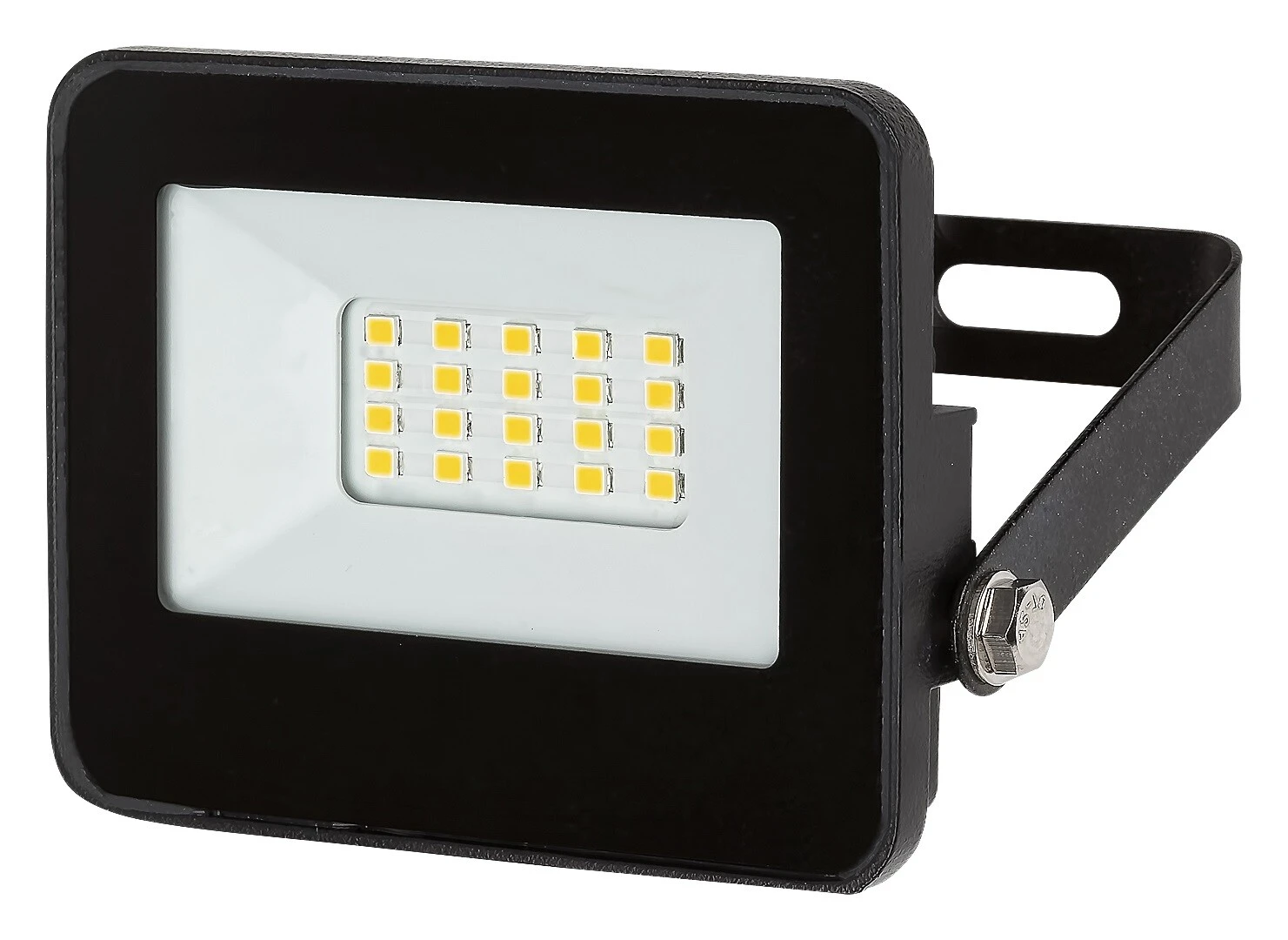 Außenstrahler Flood 7062, 10W, 4000K, 1100lm, Metall, Schwarz, Rund, Neutralweiß, IP65,, 10,3cm