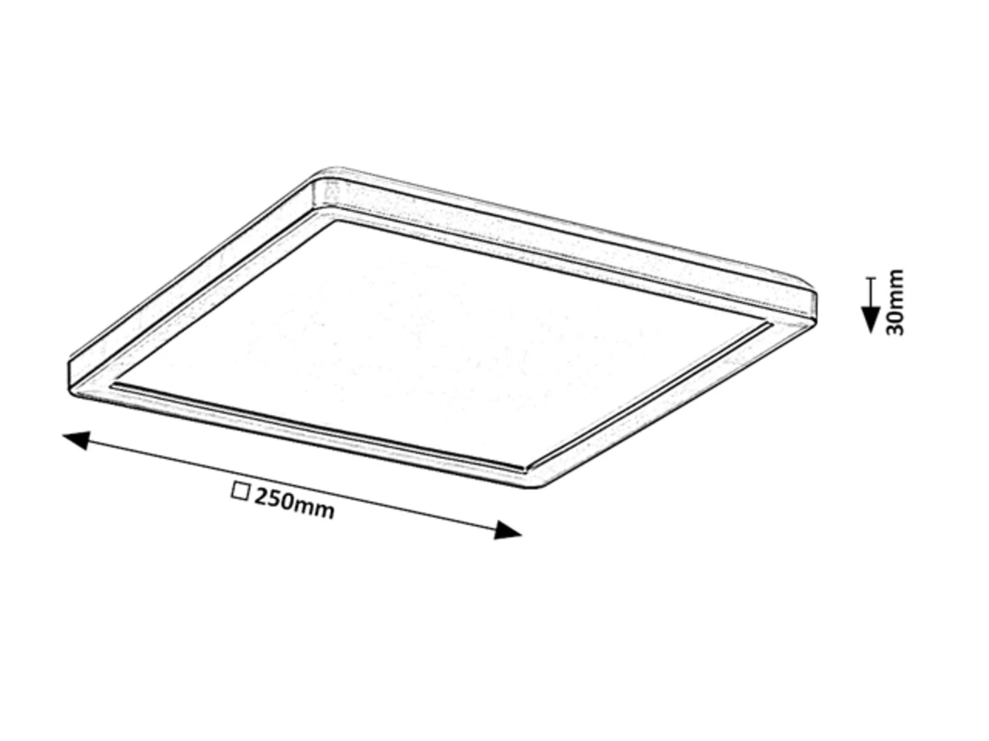 Außendeckenleuchte Inverness 7775, 15W, 1190lm, Kunststoff, Schwarz-weiß, Dimmbar, 25x25cm – Bild 4