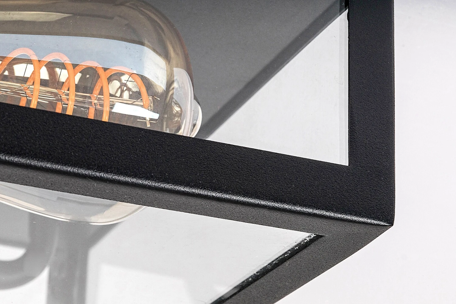 Außendeckenleuchte Zaton 7070, E27, Rostfreier Stahl, Schwarz, 28x28cm – Bild 3