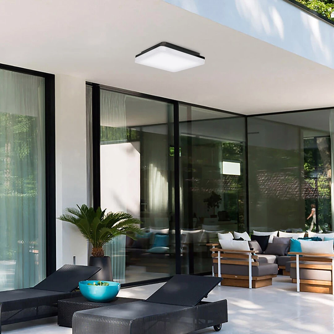 Außendeckenleuchte Pernik 7250, 24W, 4000K, 2400lm, Kunststoff, Schwarz-weiß, Quadratisch, Neutralweiß – Bild 5