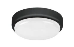 Außendeckenleuchte Hort 7407, 15W, 4000K, 1100lm, Kunststoff, Schwarz-weiß, Rund, Neutralweiß, ø190mm