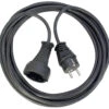 Brennenstuhl Qualitäts-Kunststoff-Verlängerungskabel IP20 2m H05VV-F 3G1,5 Schwarz