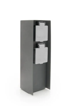 Außensteckdose 2 Steckplätze Anthrazit