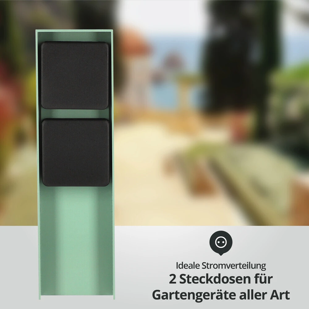 Außensteckdose "ADAM 2" - Mint - 2 Steckplätze – Bild 2