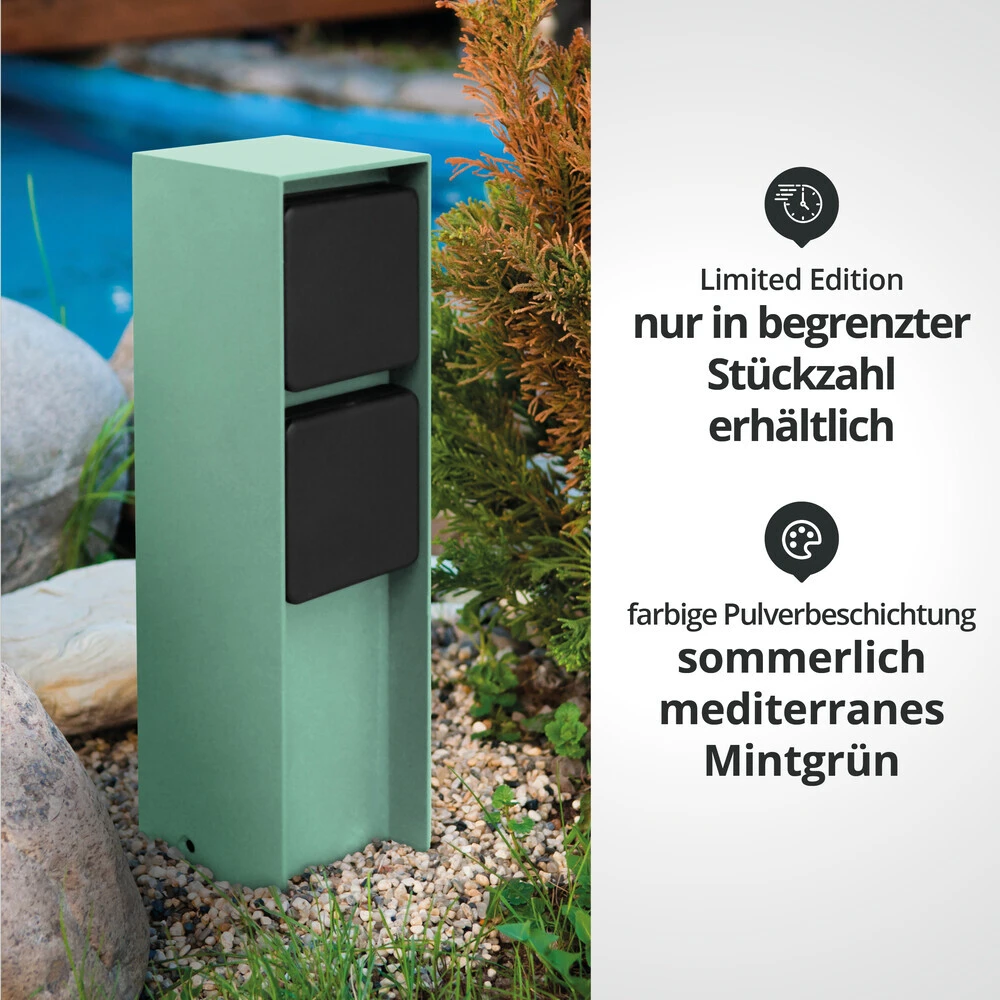 Außensteckdose "ADAM 2" - Mint - 2 Steckplätze – Bild 3