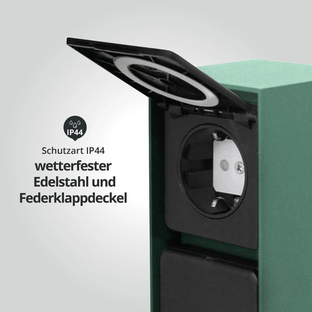 Außensteckdose "ADAM 2" - Mint - 2 Steckplätze – Bild 4