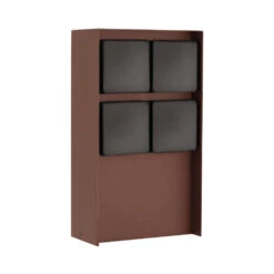 Außensteckdose "ADAM 4" - Rost Braun - Schwarze Abdeckung - 4 Steckplätze