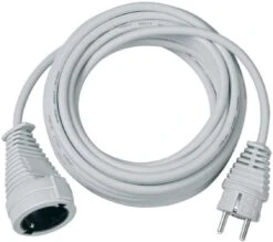 Brennenstuhl Qualitäts-Kunststoff-Verlängerungskabel IP20 10m H05VV-F 3G1,5 Weiß