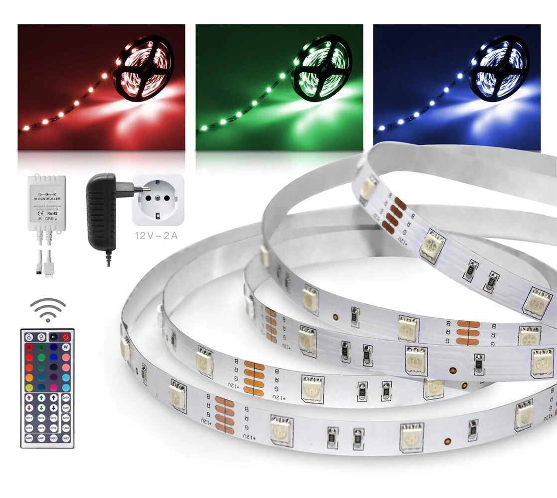 12V RGB LED Streifen 3m Set 30 LED/m