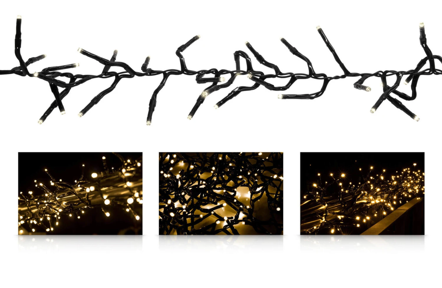 4m LED Cluster Lichterkette Kerzen Warmweiß Mit 480 LEDs