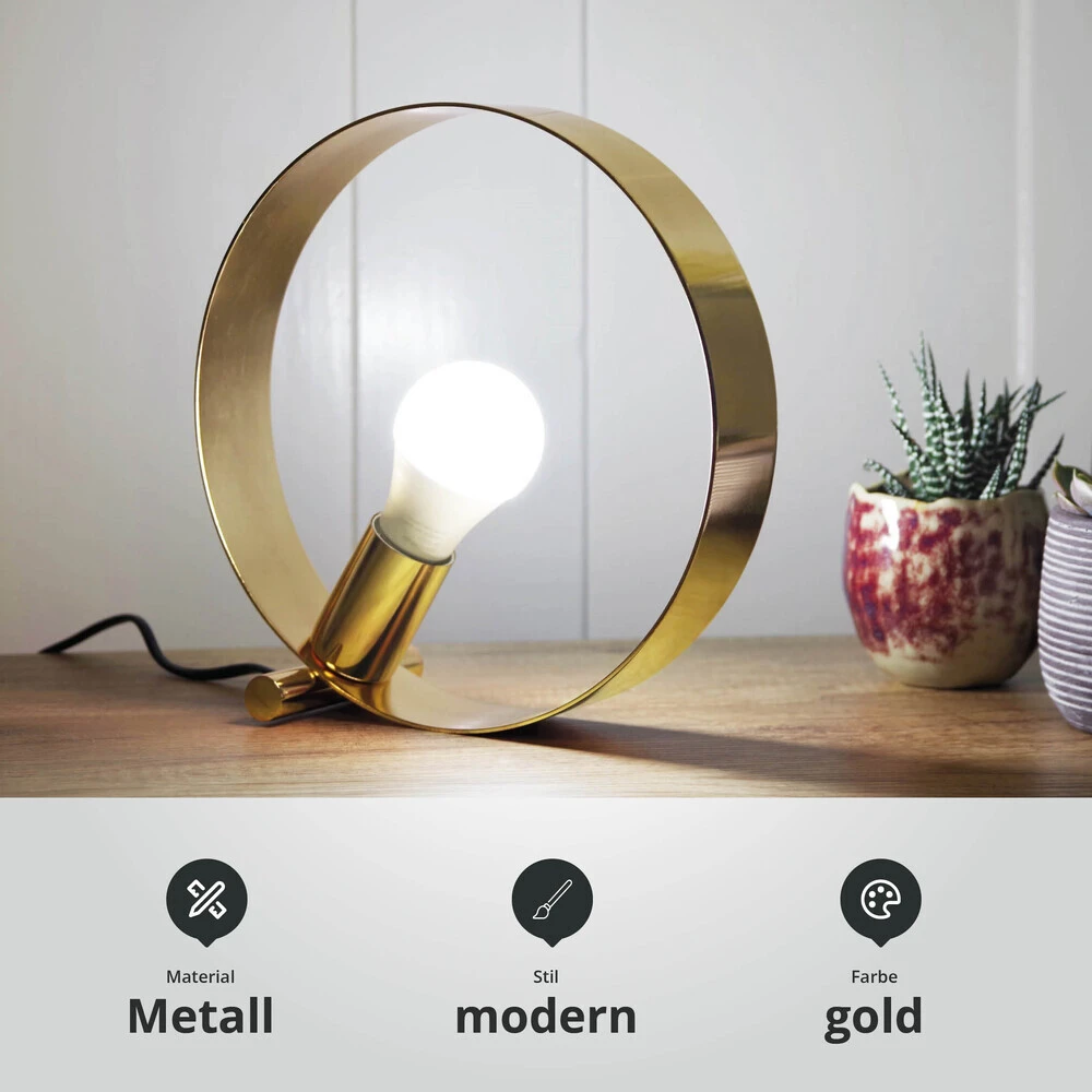 24314 Tischleuchte "Maya" Gold – Bild 9