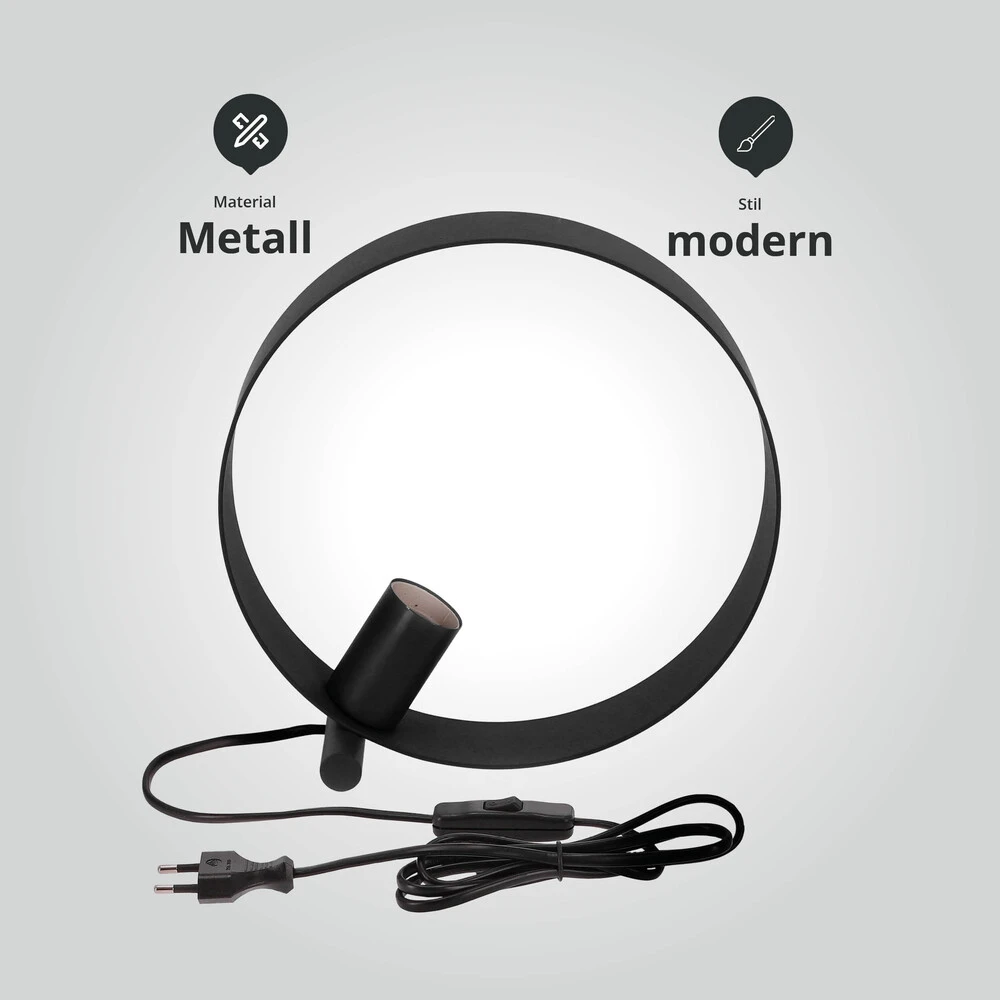 24317 Tischleuchte "Maya" Schwarz – Bild 3