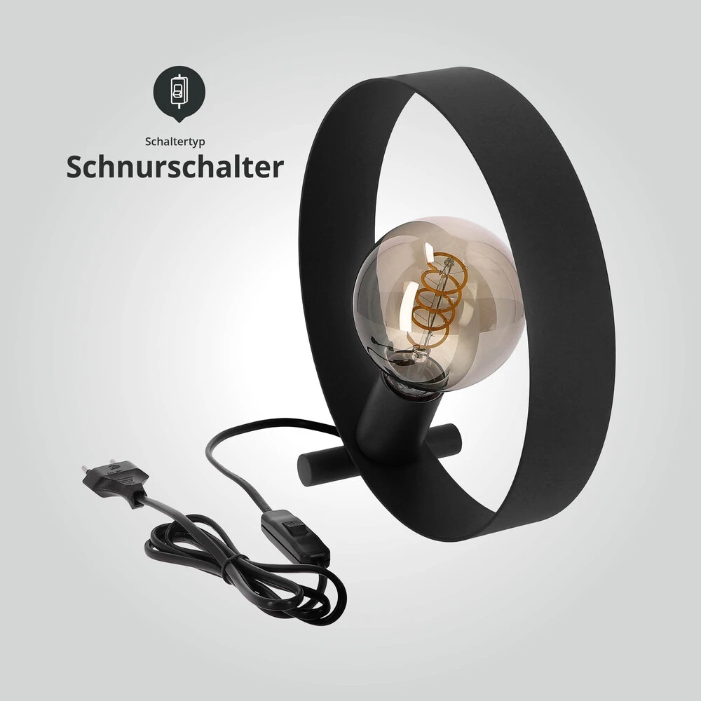 24317 Tischleuchte "Maya" Schwarz – Bild 5