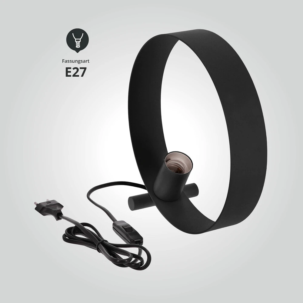 24317 Tischleuchte "Maya" Schwarz – Bild 6