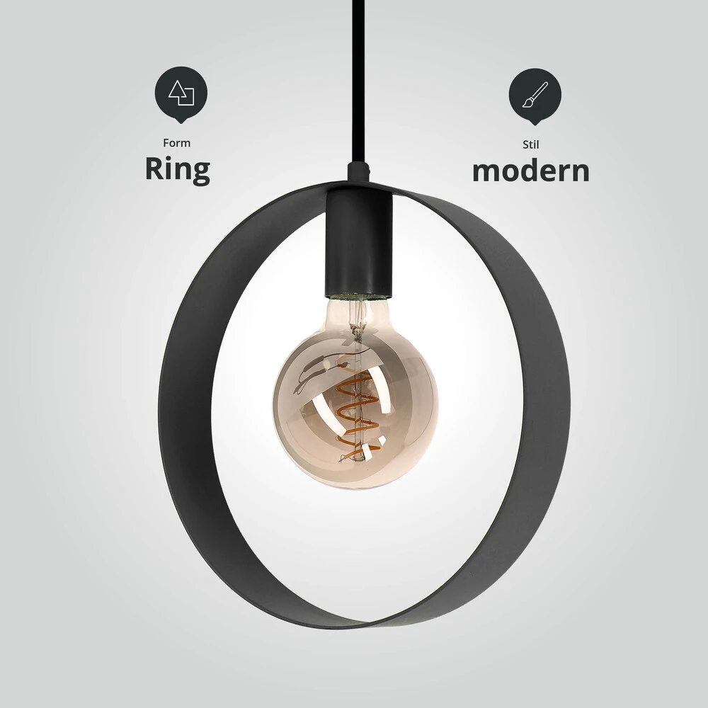24327 Pendelleuchte "Maya" Schwarz – Bild 2
