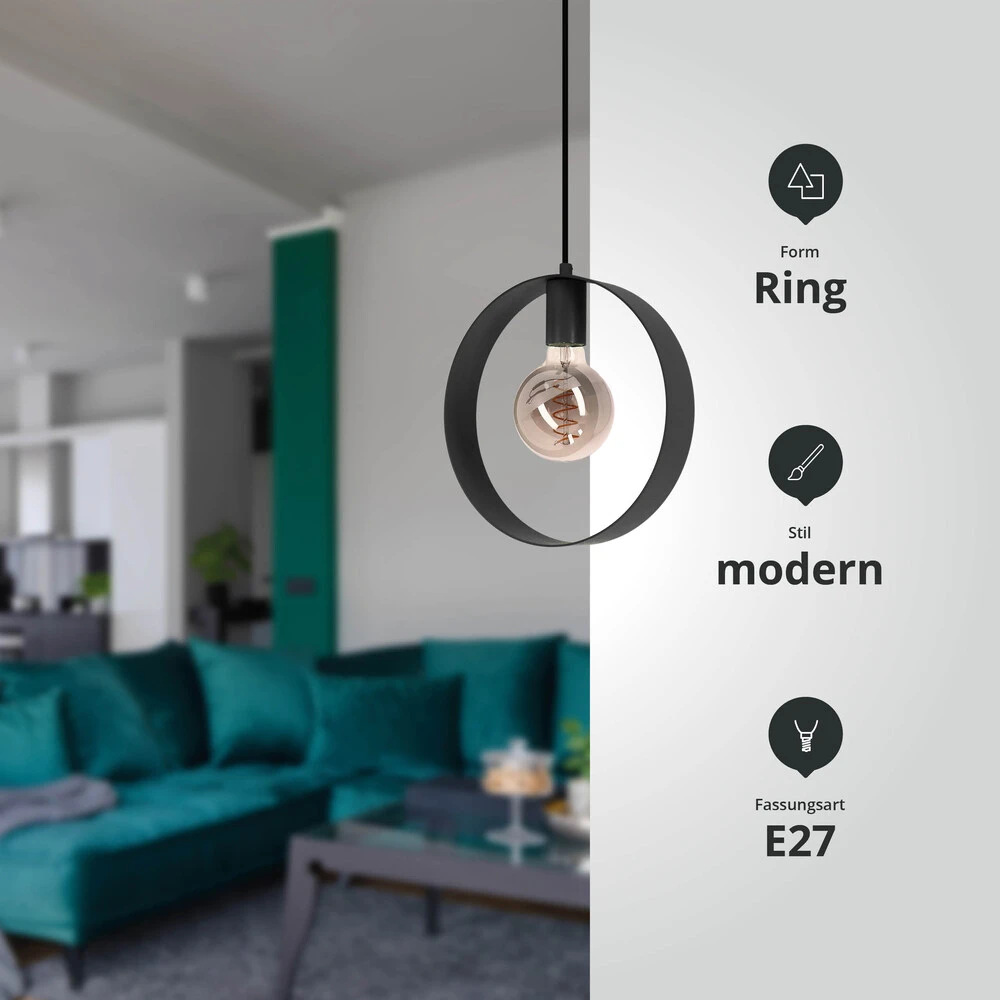 24327 Pendelleuchte "Maya" Schwarz – Bild 7