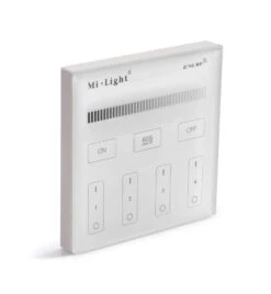 MiLight 4 Zonen Wandsteuerung Für Einfarbige LED Beleuchtung Mit Touchoberfläche 2,4GHz | Unterputzmontage Schalterdose 230V