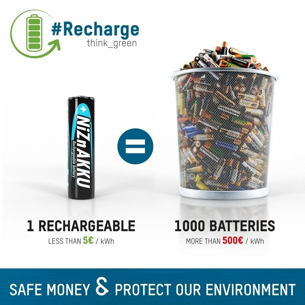 ANSMANN 4er NiZn Hochleistungsakku Batterie Mignon AA 1,6V 2500mWh – Bild 3