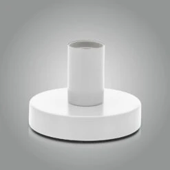 Tischleuchte "Hannibal" Weiß E27 Fassung Max. 40W - 1,5m Kabel Mit Schurschalter