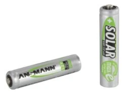 ANSMANN 2er NiMH Akku Batterie Für Solarleuchten Micro AAA 1,2V 550mAh MaxE