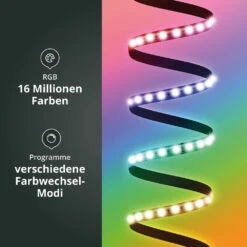 Premium 24V RGB CCT 5 In 1 LED Streifen 60 LED/m IP65 WiFi-SET & Installationsnetzteil 1m Ohne Steuerung