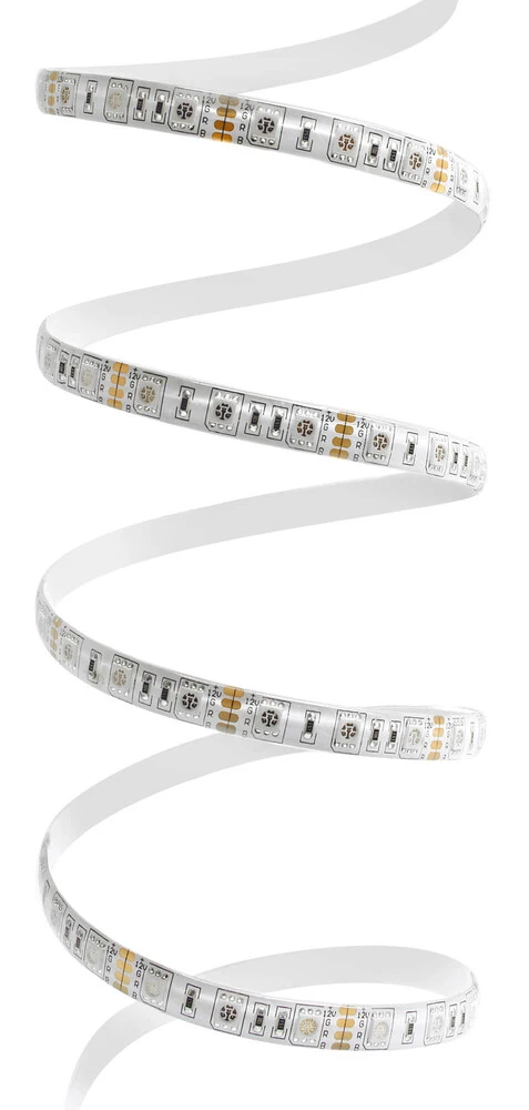 Comfort 12V LED Streifen IP65 RGB 60 LED/m 5050 IR-SET Mit 17 Tasten Fernbedienung & Netzteil 1m – Bild 2