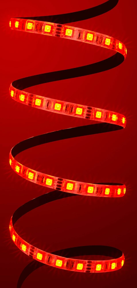 Comfort 12V LED Streifen IP65 RGB 60 LED/m 5050 IR-SET Mit 17 Tasten Fernbedienung & Netzteil 1m – Bild 3