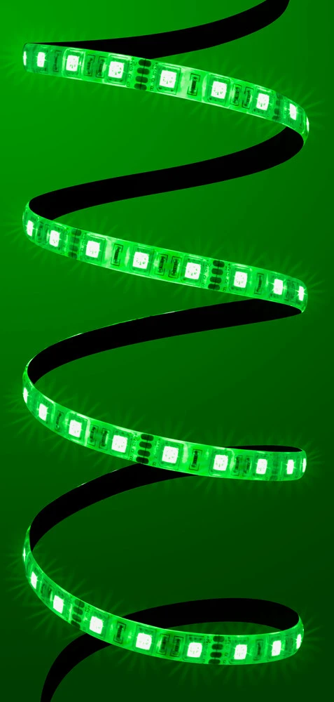 Comfort 12V LED Streifen IP65 RGB 60 LED/m 5050 IR-SET Mit 17 Tasten Fernbedienung & Netzteil 1m – Bild 4