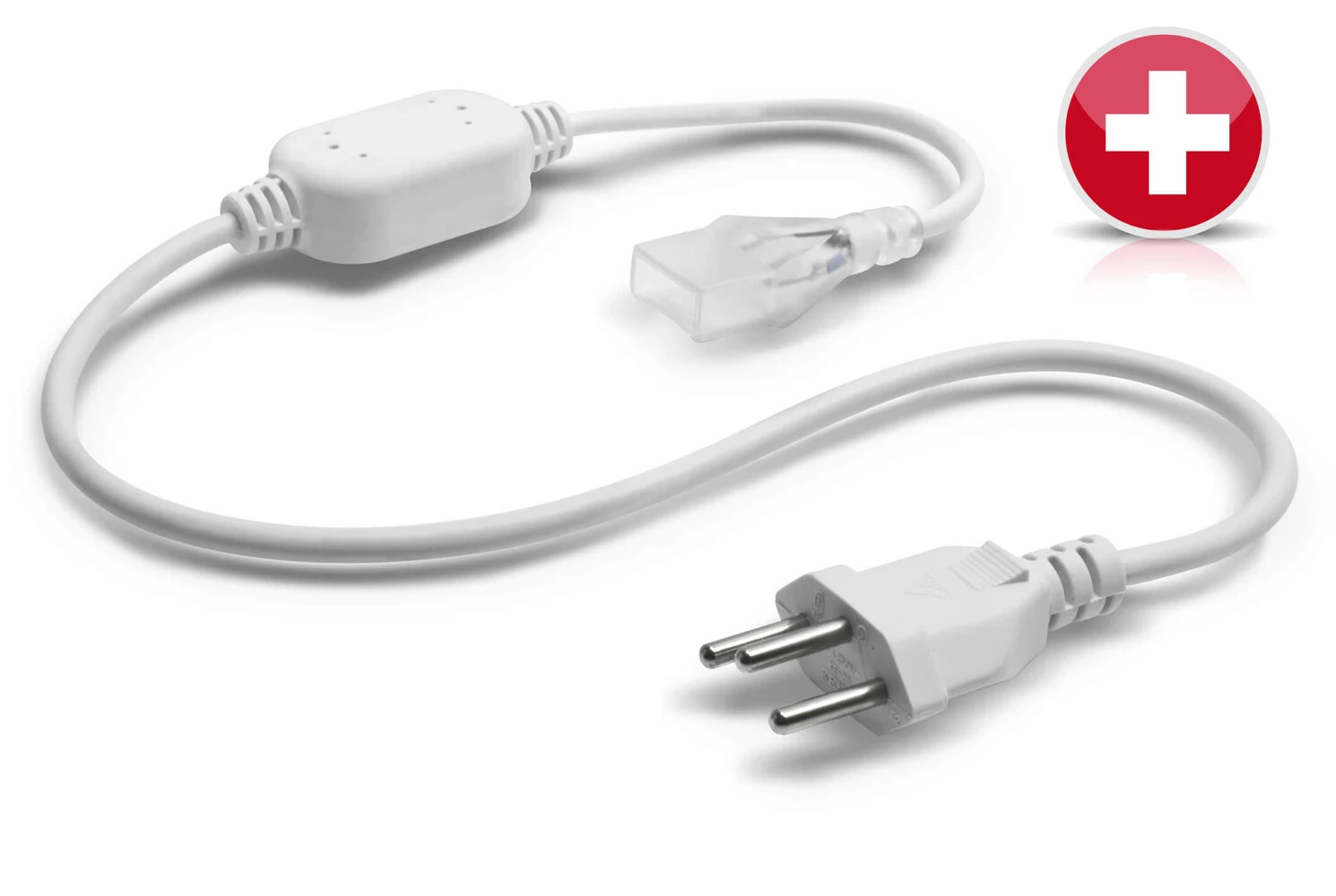 Professional 230V LED NeonFlex Streifen IP66 Warmweiß SET 1m, Netzanschlusskabel DE 80 Cm – Bild 5