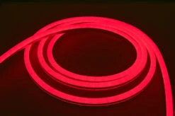 Professional 230V LED NeonFlex Streifen IP66 Rot SET 1m, Netzanschlusskabel DE 80 Cm