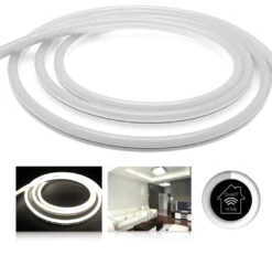Professional 230V LED NeonFlex Streifen IP66 Neutralweiß SET 1m, Netzanschlusskabel DE 80 Cm