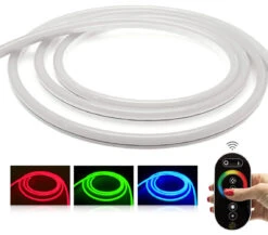 Premium 24V LED NeonFlex Streifen IP68 RGB Funk-SET & Netzteil 1m