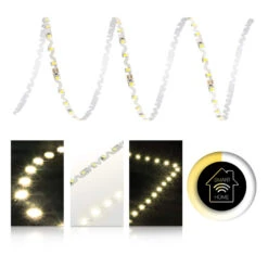 Premium 24V LED S-Shape Streifen IP20 Warmweiß 72 LED/m 2835 Smart Home-SET & Netzteil Zigbee Controller Funklichtschalter 4m