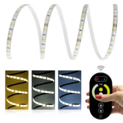 Comfort 12V LED Streifen IP65 CCT 2in1 60 LED/m 4014 Funk-SET & Netzteil 1m