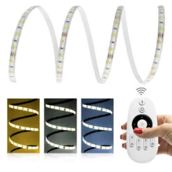 Comfort 12V LED Streifen IP65 CCT 2in1 60 LED/m 4014 4-Zonen-Funk-SET & Netzteil Keine 1m